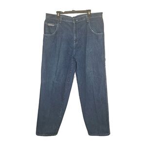 Brooklyn Xpress Mens Baggy Hip-hop Y2K Carpenter Blue Jeans Size 42